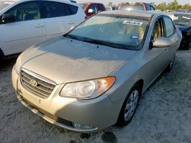 KMHDU46D98U342828 - 2008 HYUNDAI ELANTRA GL GOLD photo 2