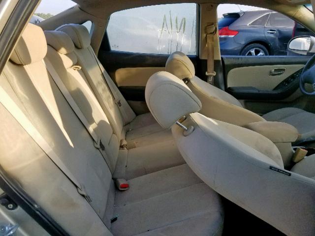 KMHDU46D98U342828 - 2008 HYUNDAI ELANTRA GL GOLD photo 6