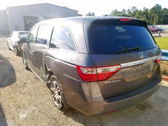 5FNRL5H64BB026769 - 2011 HONDA ODYSSEY EX GRAY photo 3