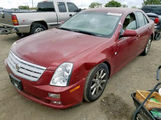 1G6DC67A070159818 - 2007 CADILLAC STS RED photo 2