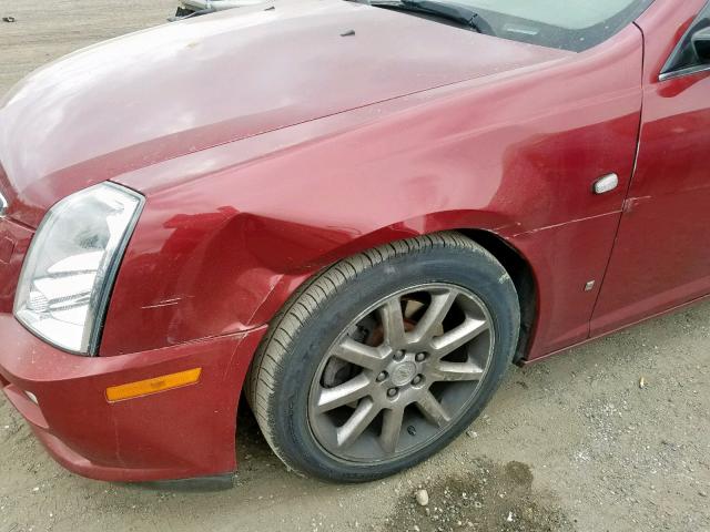 1G6DC67A070159818 - 2007 CADILLAC STS RED photo 9