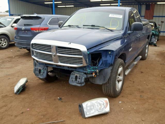 1D7HA18NX8J225723 - 2008 DODGE RAM 1500 S BLUE photo 2