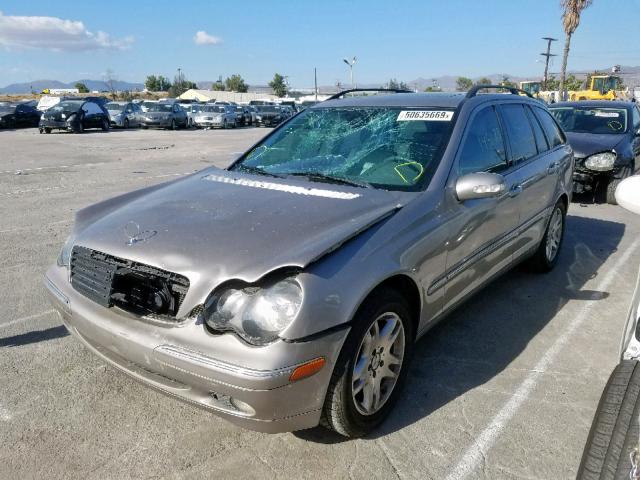 WDBRH61J43F352878 - 2003 MERCEDES-BENZ C 240 SPOR GRAY photo 2