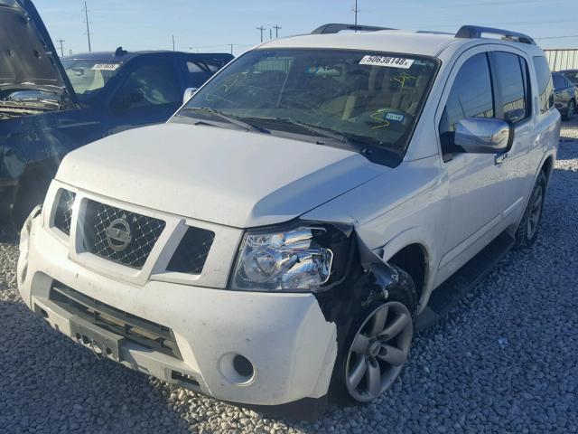 5N1BA0ND8CN616209 - 2012 NISSAN ARMADA SV WHITE photo 2