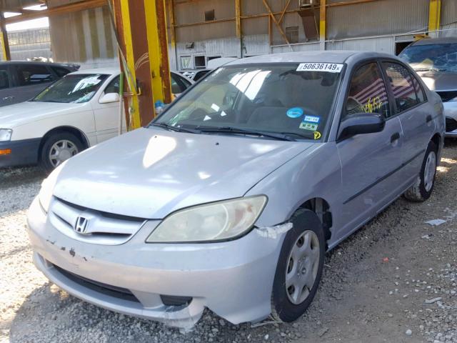 2HGES163X4H594607 - 2004 HONDA CIVIC DX V SILVER photo 2