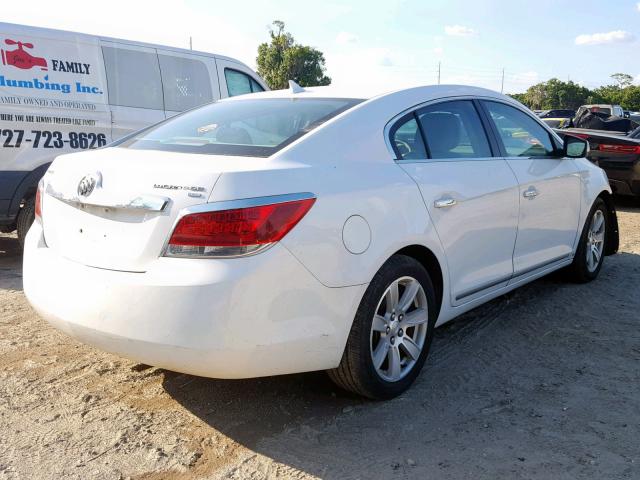 1G4GC5EG1AF121204 - 2010 BUICK LACROSSE C WHITE photo 4