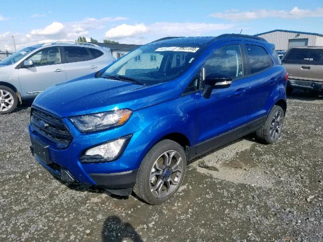 MAJ6S3JL7KC286919 - 2019 FORD ECOSPORT S BLUE photo 2