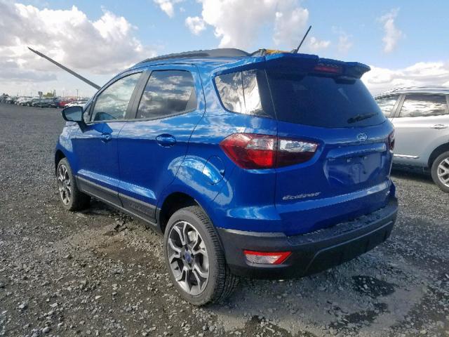 MAJ6S3JL7KC286919 - 2019 FORD ECOSPORT S BLUE photo 3