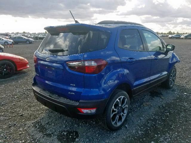 MAJ6S3JL7KC286919 - 2019 FORD ECOSPORT S BLUE photo 4