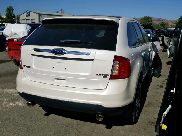 2FMDK4KC4EBA10994 - 2014 FORD EDGE LIMIT WHITE photo 4