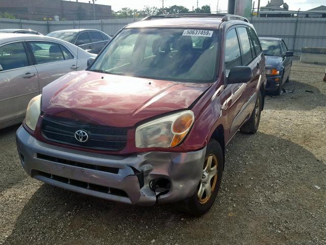 JTEGD20V840033887 - 2004 TOYOTA RAV4 RED photo 2