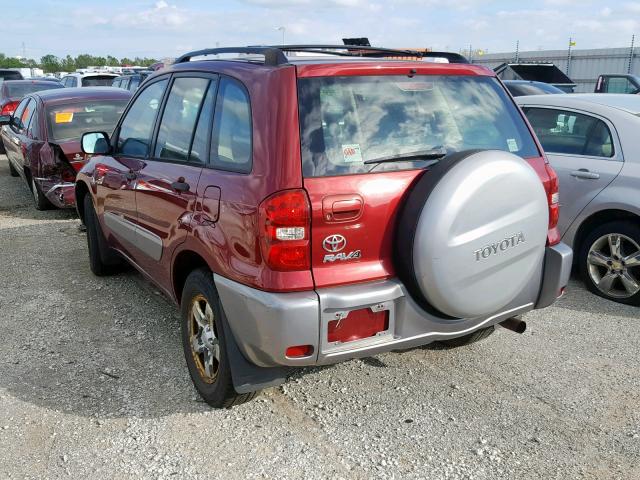 JTEGD20V840033887 - 2004 TOYOTA RAV4 RED photo 3