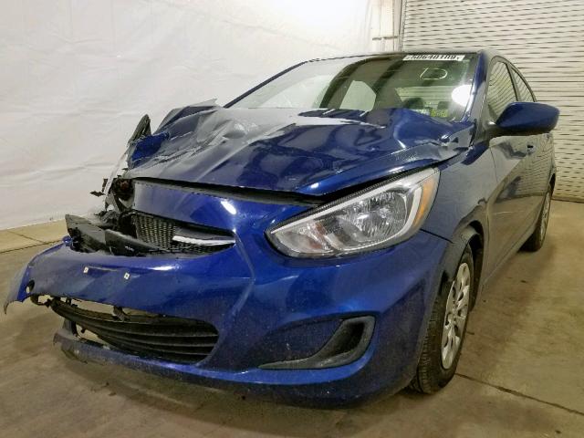 KMHCT4AE2HU188476 - 2017 HYUNDAI ACCENT SE BLUE photo 2