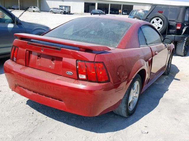 1FAFP40654F163480 - 2004 FORD MUSTANG RED photo 4