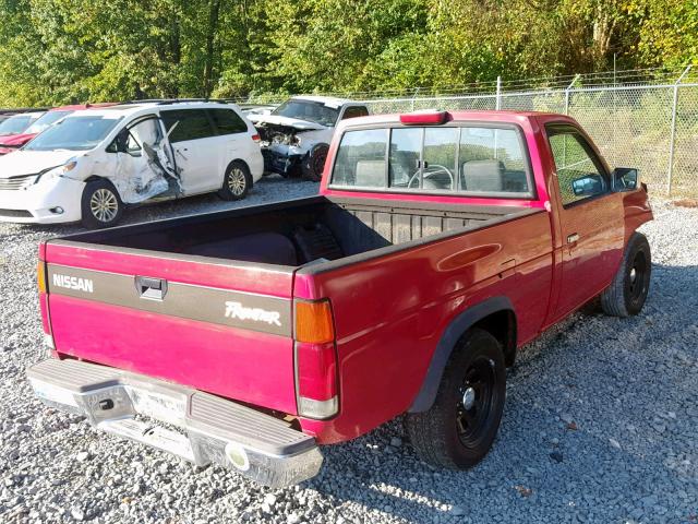 1N6SD11S0RC421311 - 1994 NISSAN TRUCK BASE RED photo 4