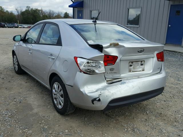 KNAFU4A27B5351965 - 2011 KIA FORTE EX SILVER photo 3