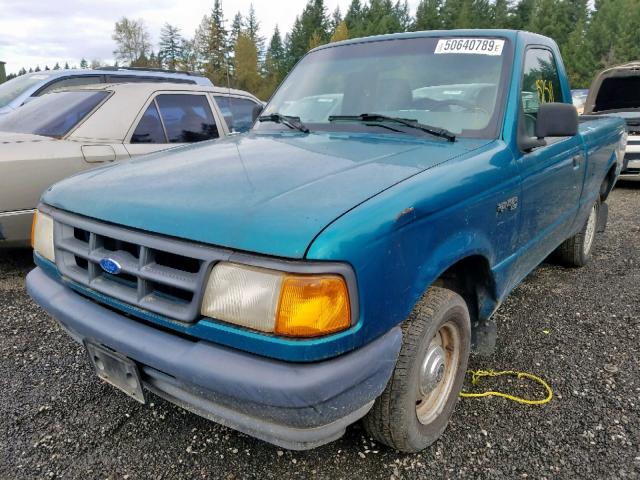 1FTCR10A4RTA59260 - 1994 FORD RANGER GREEN photo 2