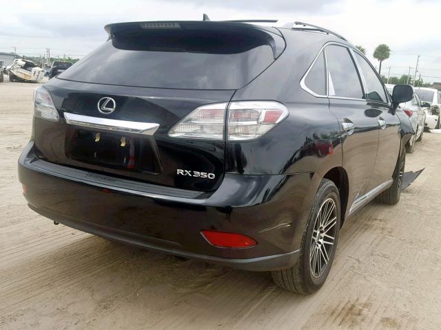 2T2ZK1BA5CC068250 - 2012 LEXUS RX 350 BLACK photo 4