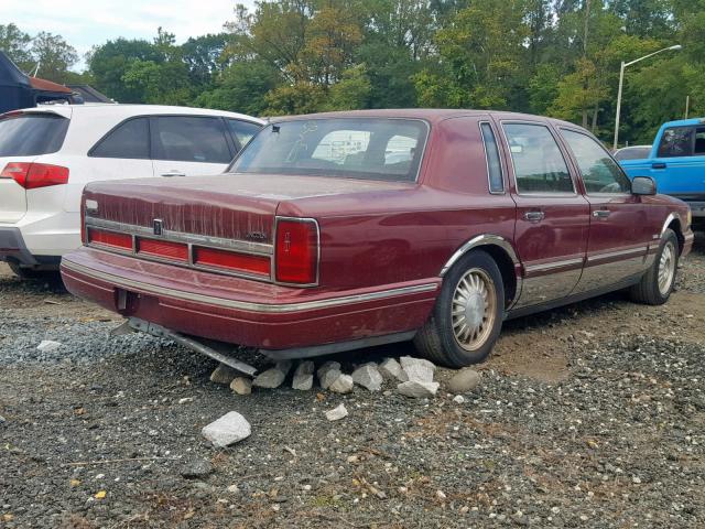 1LNLM83W4TY605267 - 1996 LINCOLN TOWN CAR C BURGUNDY photo 4