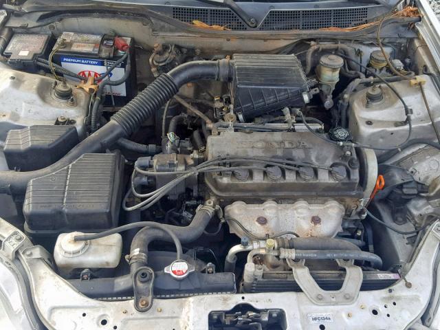 1HGEJ6124VL073787 - 1997 HONDA CIVIC DX SILVER photo 7