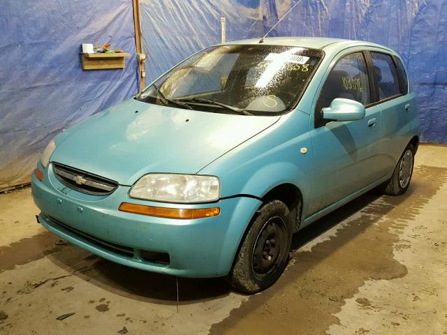 KL1TD62605B311744 - 2005 CHEVROLET AVEO BASE Dəniz mavisi foto 2