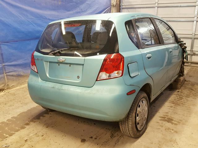 KL1TD62605B311744 - 2005 CHEVROLET AVEO BASE Dəniz mavisi foto 4