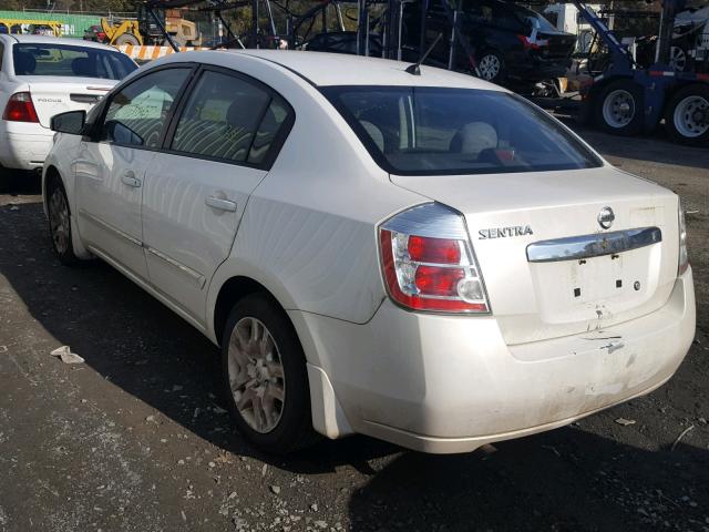 3N1AB6AP6AL664663 - 2010 NISSAN SENTRA 2.0 WHITE photo 3