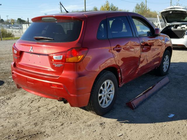 JA4AP3AU9BZ024762 - 2011 MITSUBISHI OUTLANDER RED photo 4