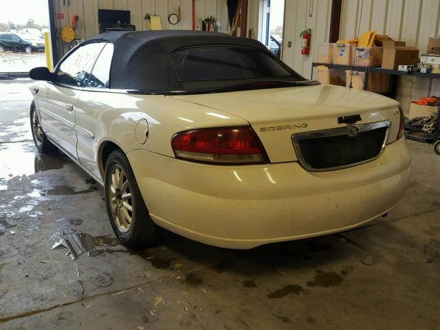 1C3EL55T73N608784 - 2003 CHRYSLER SEBRING LX WHITE photo 3