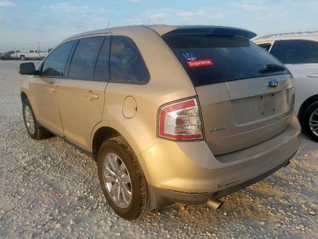 2FMDK38C97BB45358 - 2007 FORD EDGE SEL GOLD photo 3