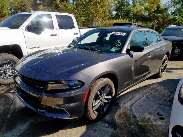 2C3CDXJG1KH589519 - 2019 DODGE CHARGER SX GRAY photo 2