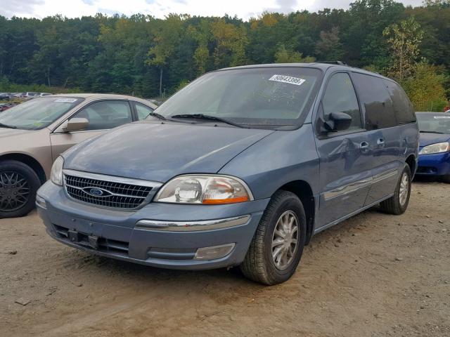 2FMZA5249YBA04331 - 2000 FORD WINDSTAR S BLUE photo 2