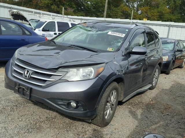 JHLRM4H79CC025733 - 2012 HONDA CR-V EXL GRAY photo 2