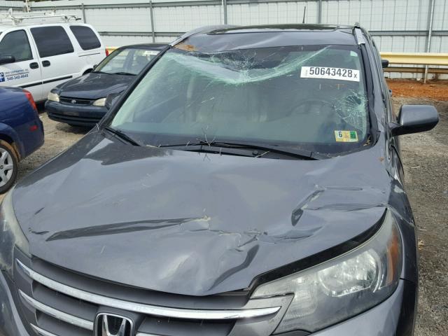 JHLRM4H79CC025733 - 2012 HONDA CR-V EXL GRAY photo 9