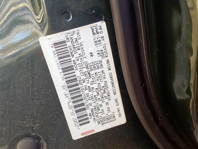 JT6GF10U1Y0071300 - 2000 LEXUS RX300 GREEN photo 10