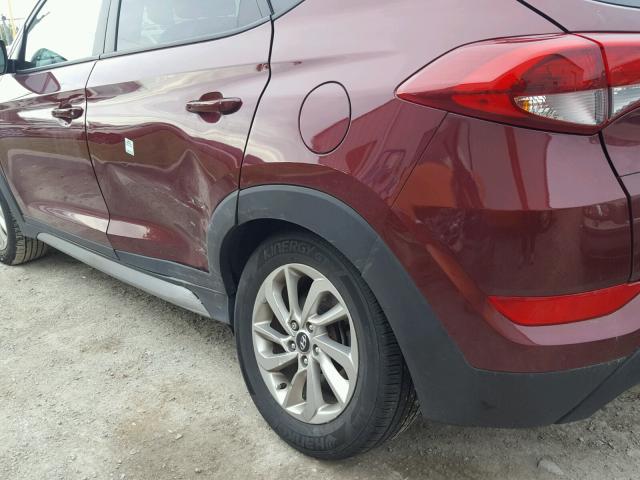 KM8J3CA42HU383924 - 2017 HYUNDAI TUCSON LIM BURGUNDY photo 9