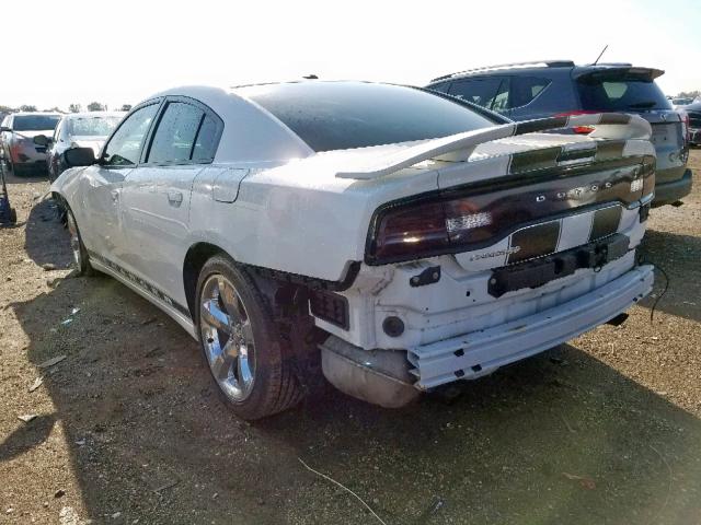 2C3CDXHG8DH656271 - 2013 DODGE CHARGER SX WHITE photo 3