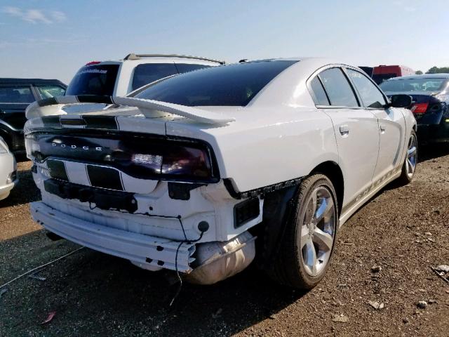 2C3CDXHG8DH656271 - 2013 DODGE CHARGER SX WHITE photo 4