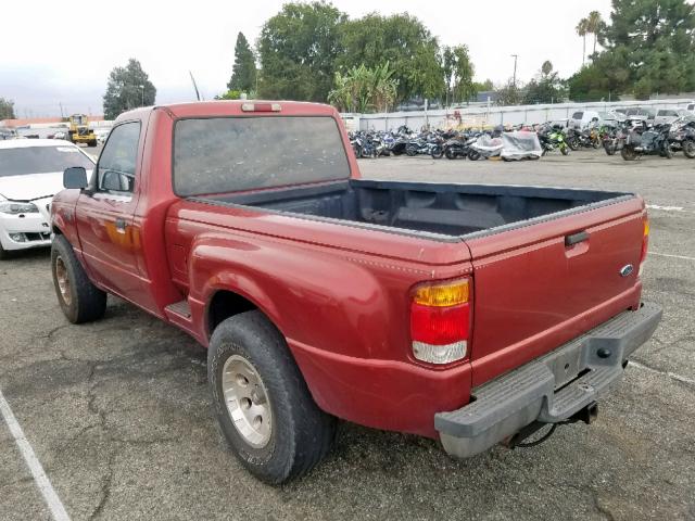 1FTYR10V7XPB87829 - 1999 FORD RANGER RED photo 3