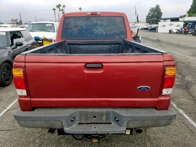 1FTYR10V7XPB87829 - 1999 FORD RANGER RED photo 6