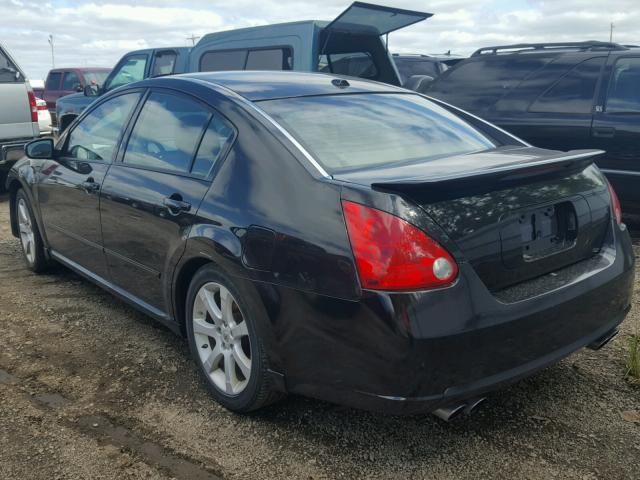 1N4BA41E08C836673 - 2008 NISSAN MAXIMA SE BLACK photo 3