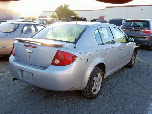 1G1AL55F677143518 - 2007 CHEVROLET COBALT LT SILVER photo 4