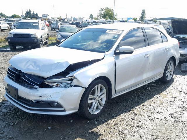 3VWLA7AJ7FM250512 - 2015 VOLKSWAGEN JETTA TDI SILVER photo 2