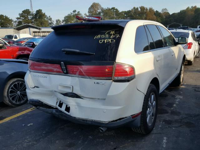 2LMDU68C07BJ32580 - 2007 LINCOLN MKX WHITE photo 4