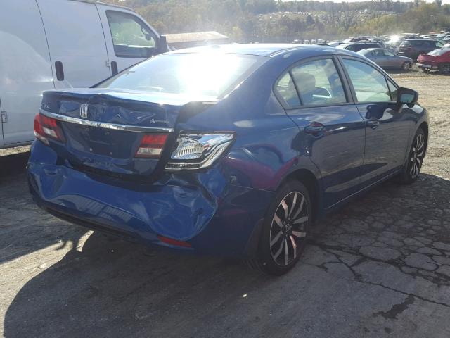 2HGFB2F95FH528354 - 2015 HONDA CIVIC EXL BLUE photo 4