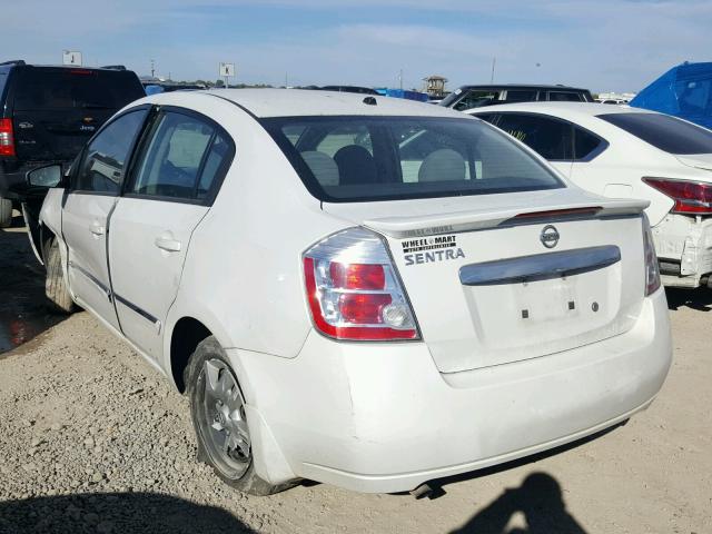 3N1AB6AP7CL734626 - 2012 NISSAN SENTRA 2.0 WHITE photo 3