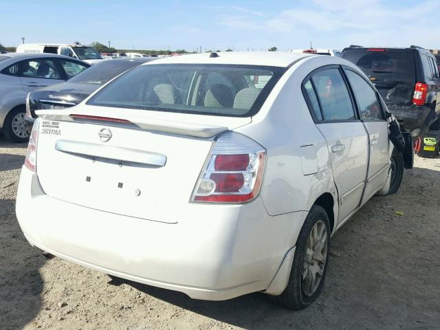 3N1AB6AP7CL734626 - 2012 NISSAN SENTRA 2.0 WHITE photo 4