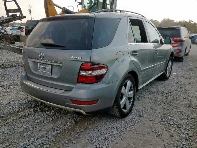 4JGBB8GB5BA727006 - 2011 MERCEDES-BENZ ML 350 4MA GRAY photo 4