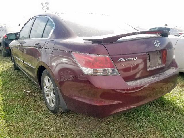 1HGCP26468A021439 - 2008 HONDA ACCORD LXP BURGUNDY photo 3