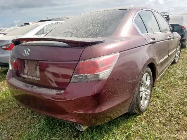 1HGCP26468A021439 - 2008 HONDA ACCORD LXP BURGUNDY photo 4